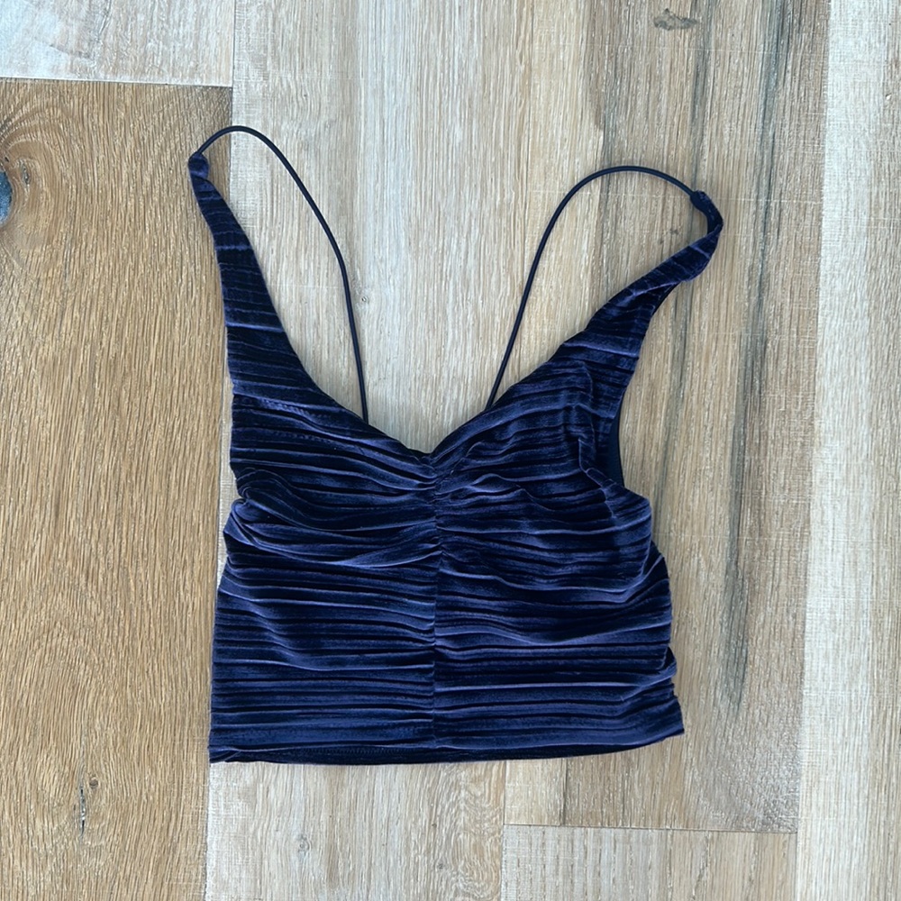 Urban outfitters velvet crop top